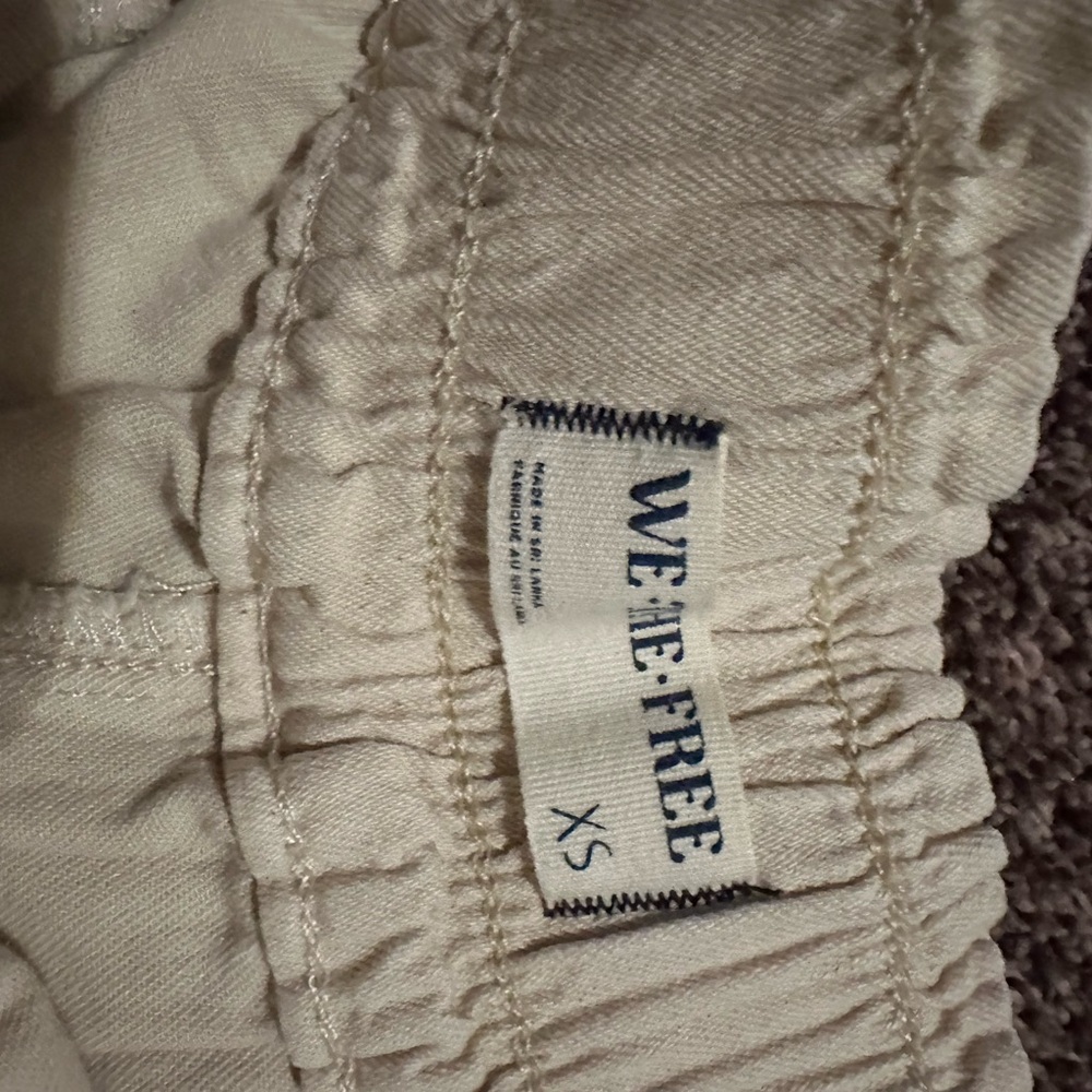 We The Free Cream Elastic Waist Sun Setter Pants - Picture 3 of 4